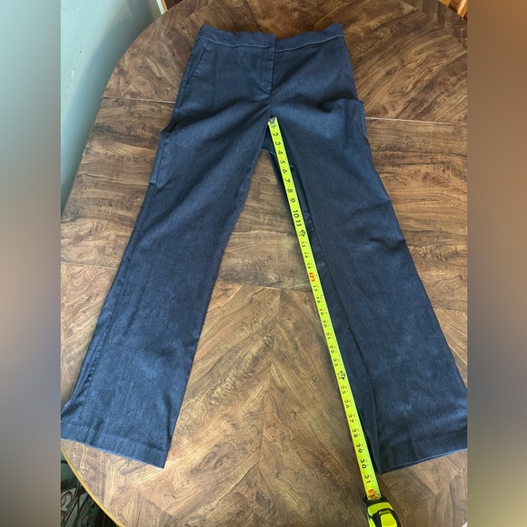 Meg & Margot Dark Blue Straight Leg Women's Denim Trousers - Picture 3 of 8